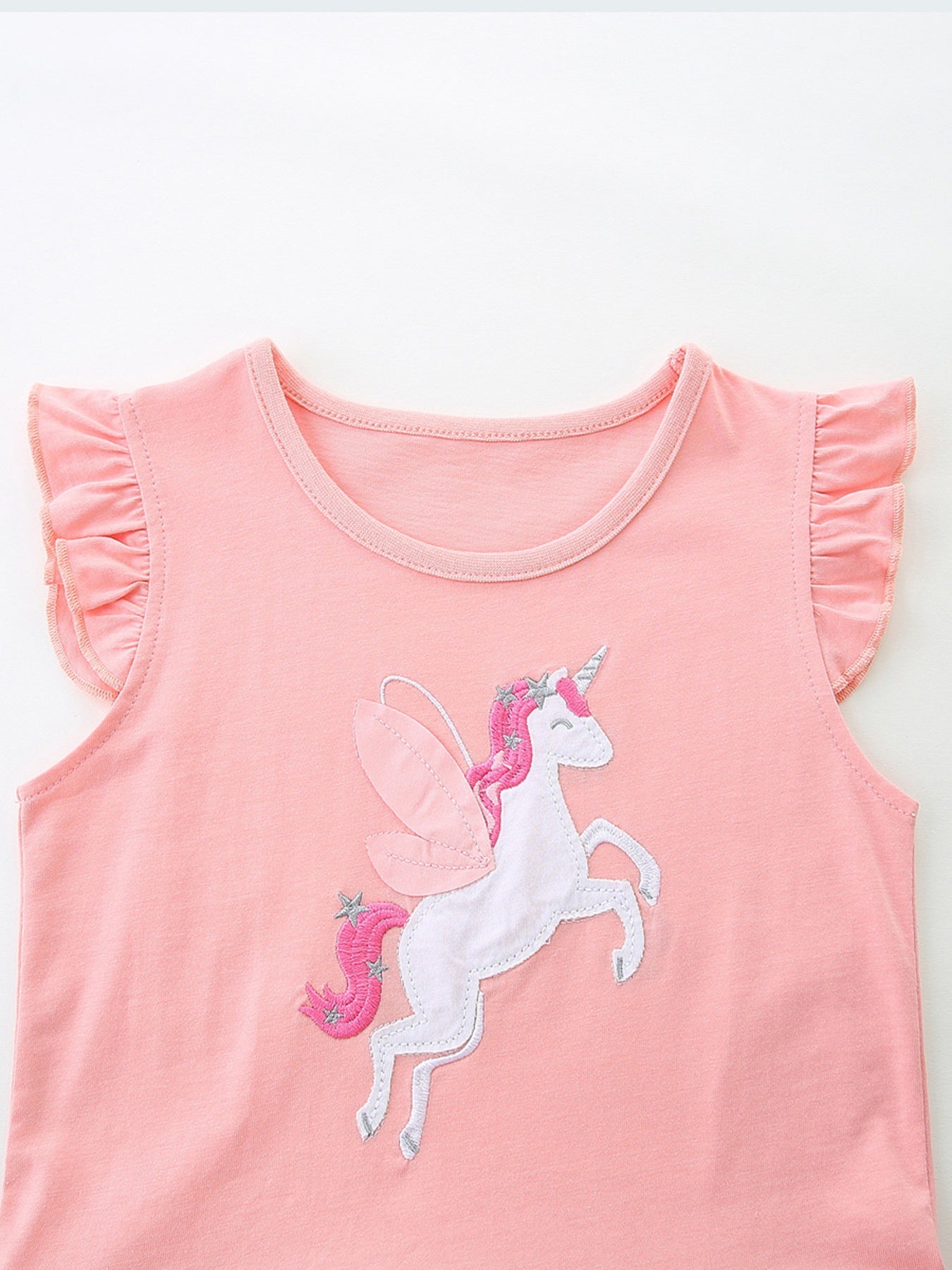 Children's Unicorn Applique Rainbow Tulle Dress