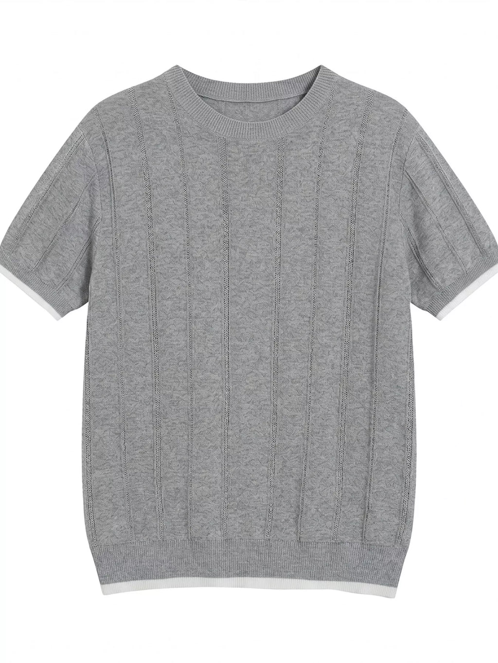 Men's Contrasting Trim Knit T-Shirt