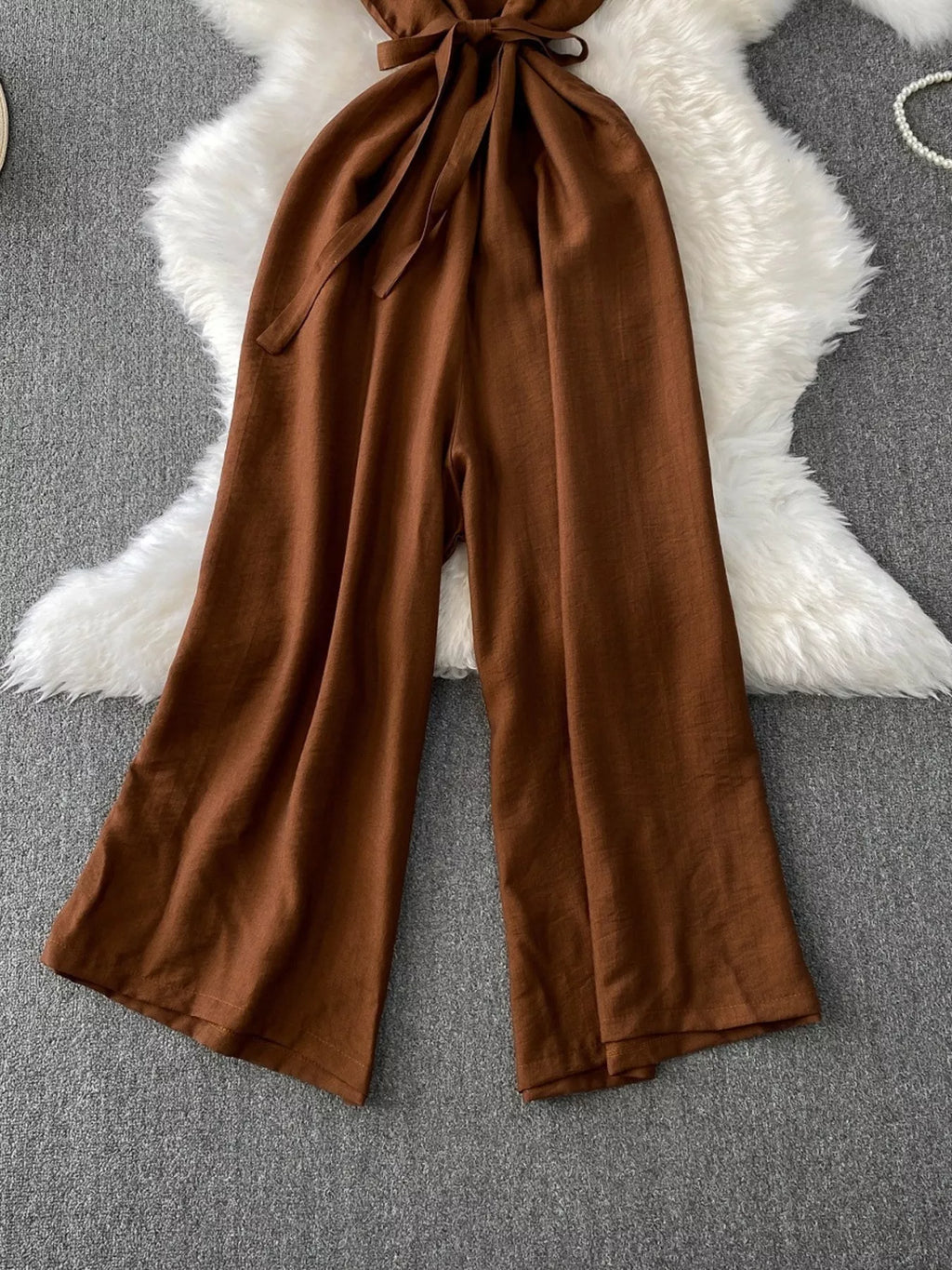 Sleeveless Wide Leg Jumpsuit