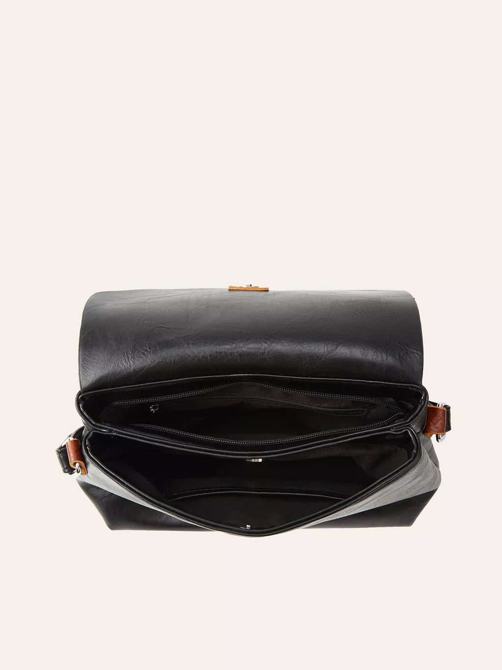 Vintage PU Leather Flap Crossbody Bag