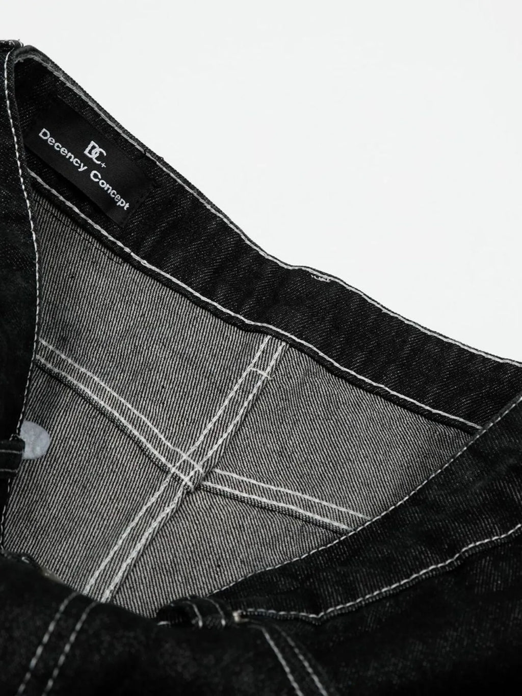 Men's Wide-Leg Contrast Stitch Jeans