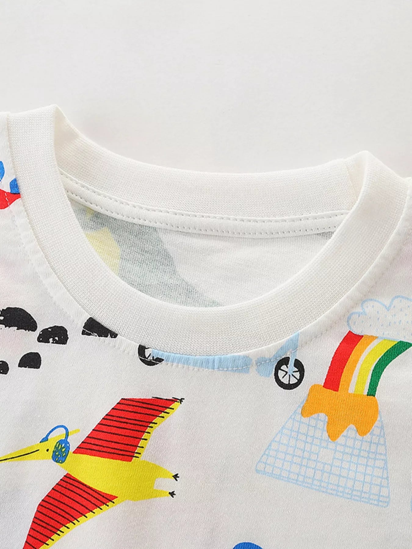 Children's Dinosaur Print Short Sleeve Tee and Shorts Set