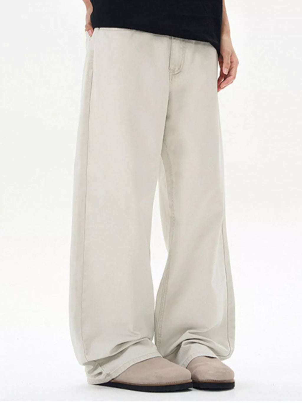 Men's Full Size Wide-Leg Pants Plus Size