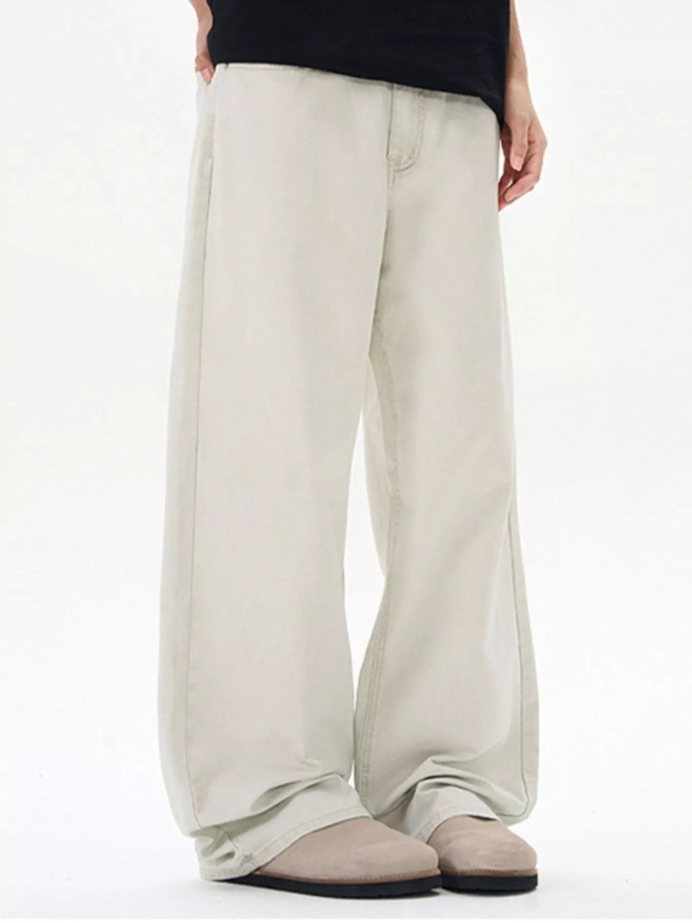 Men's Full Size Wide-Leg Pants Plus Size