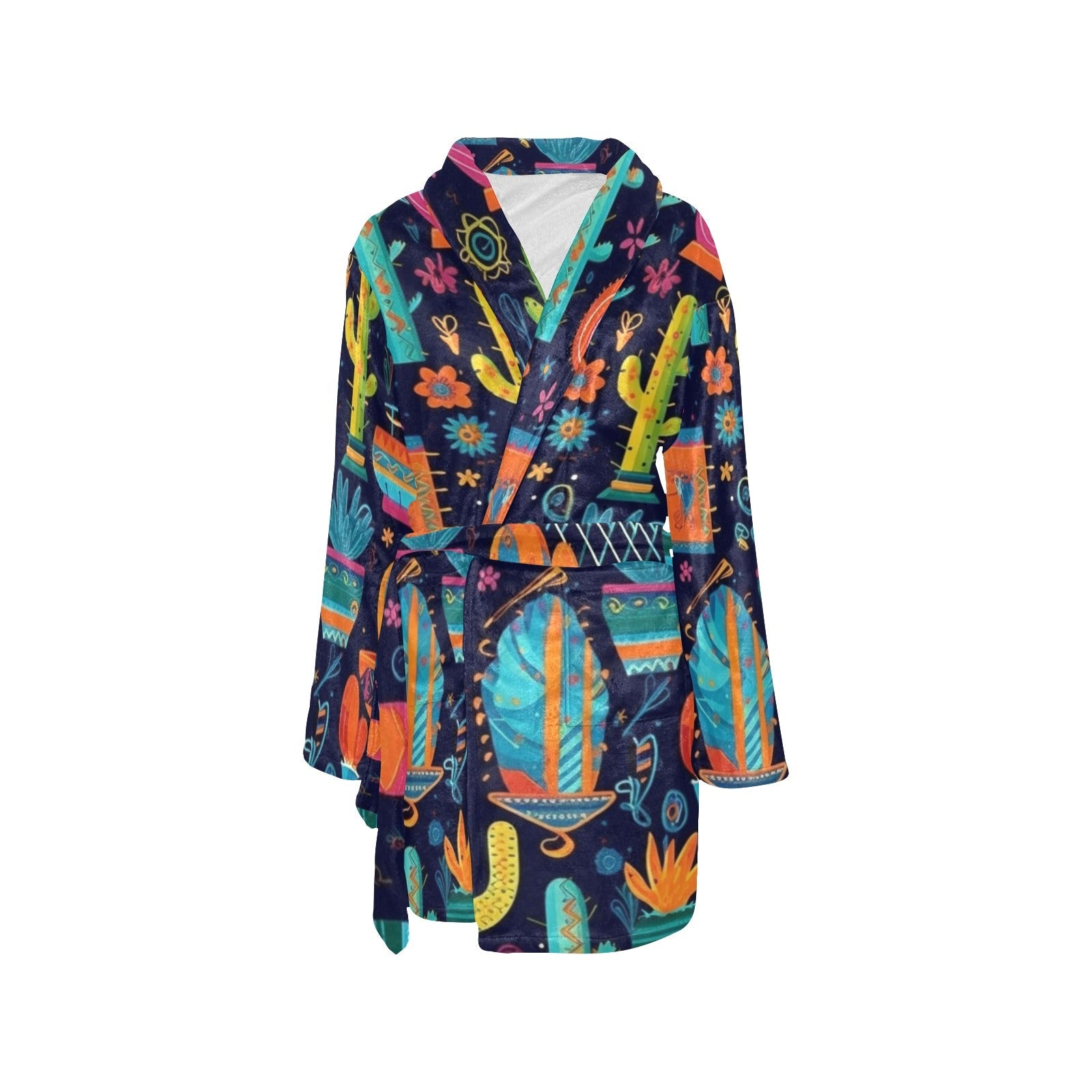 Baha Ranch Crazy Cactus Lady Western Bath Robe