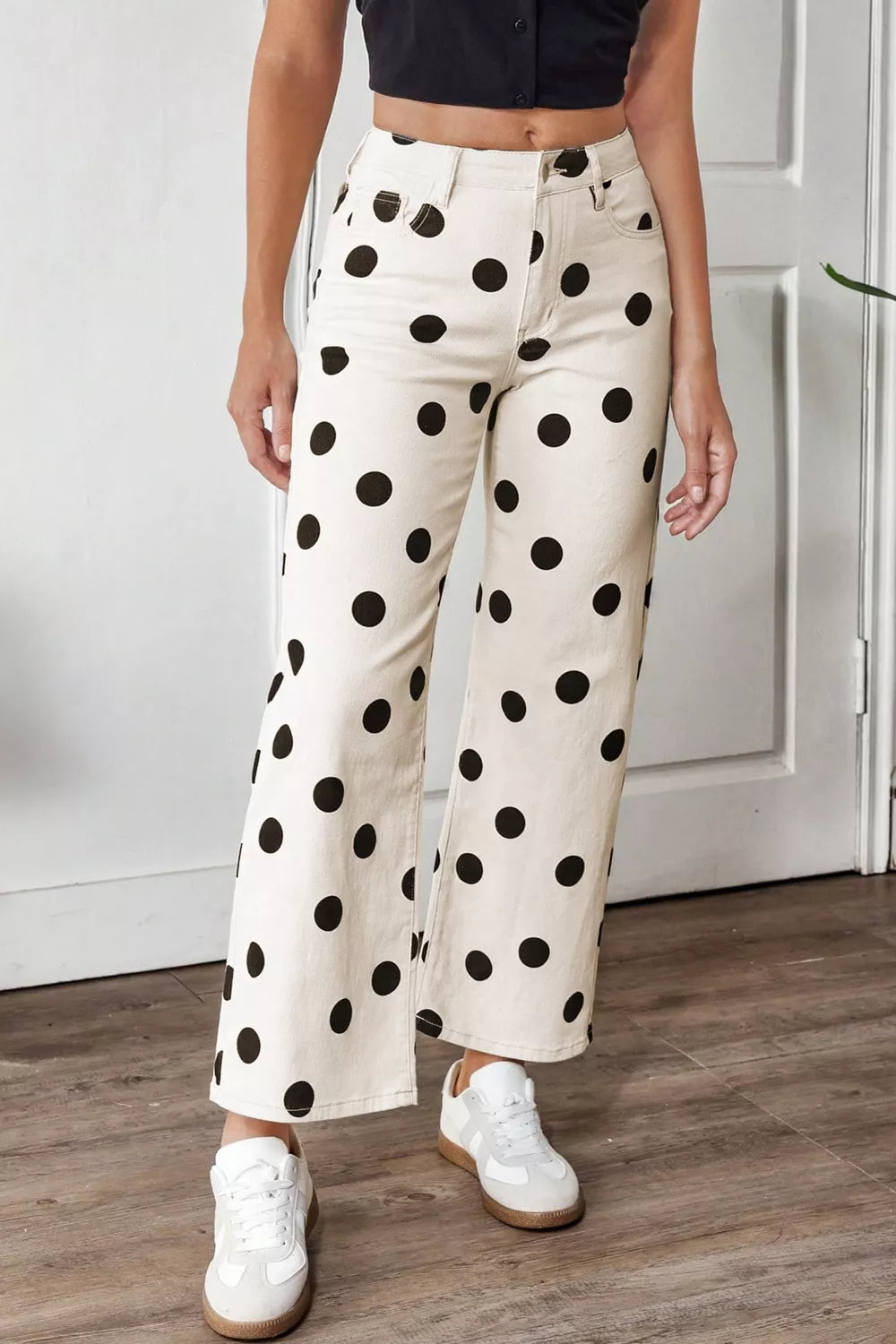 Polka Dot Loose Fit Jeans