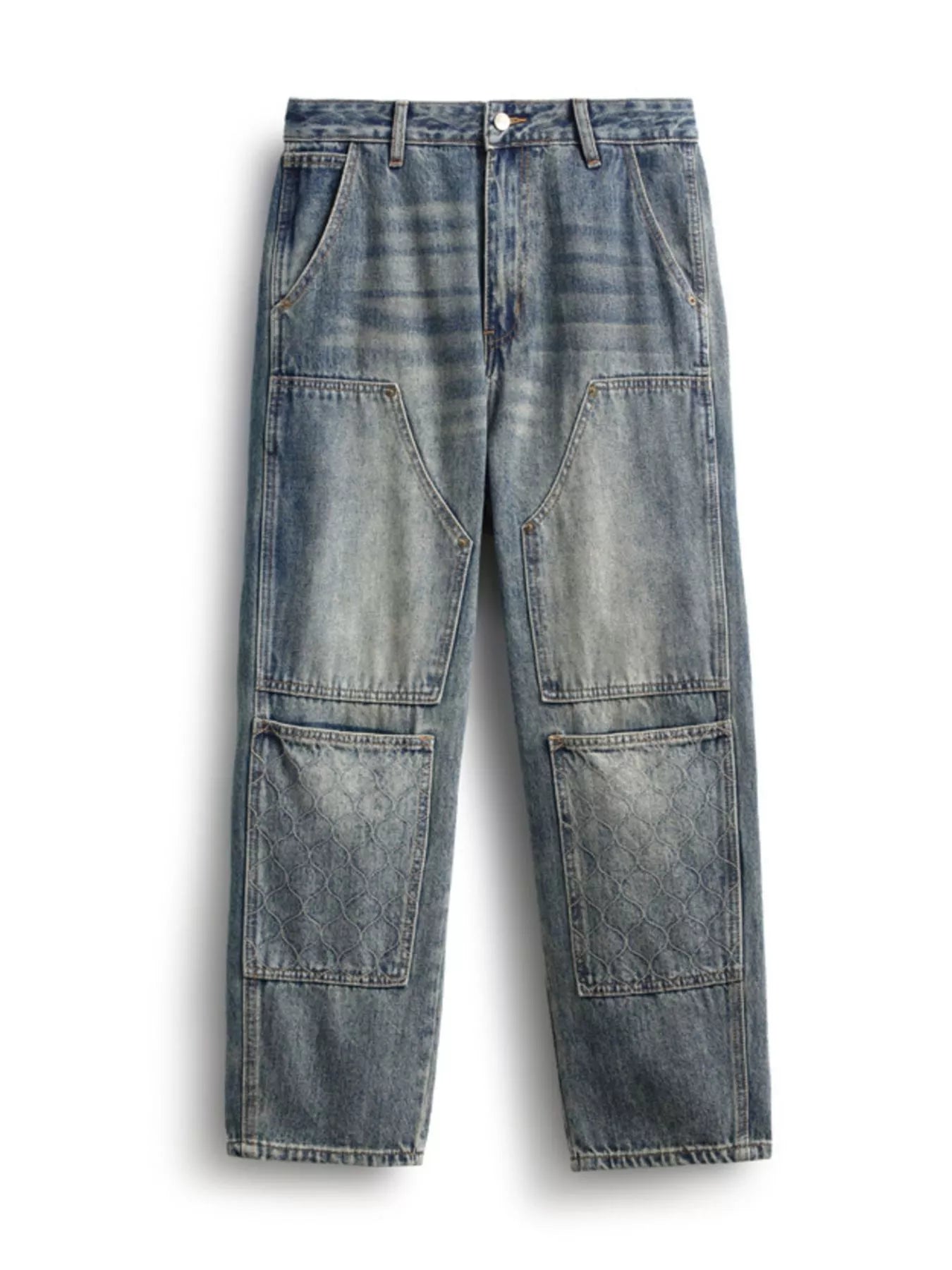 Men's Vintage Wash Straight Leg Jeans