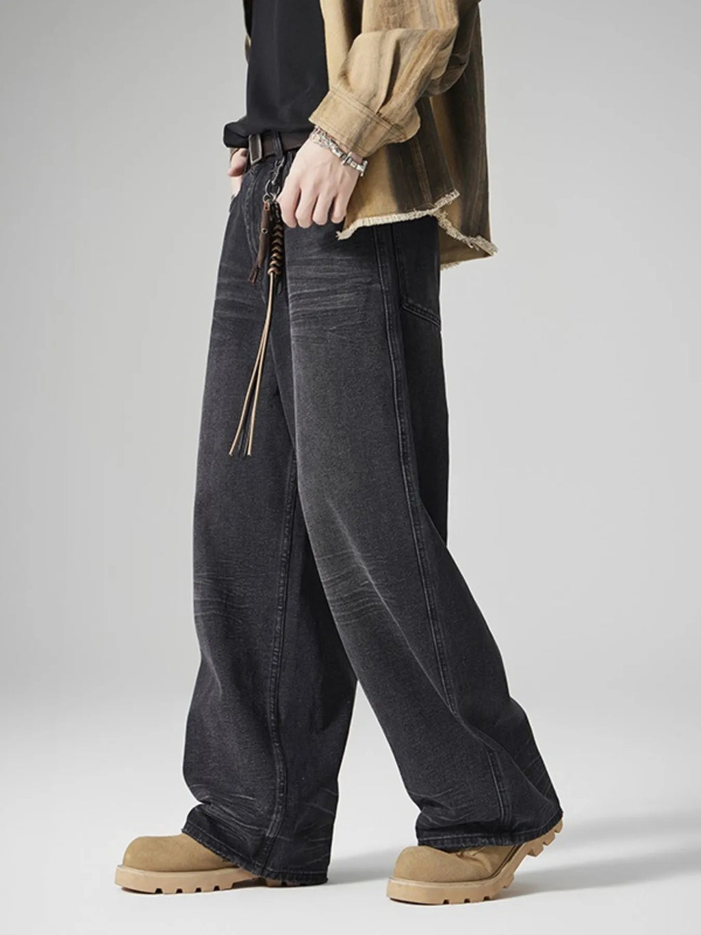 Men's Vintage Wash Loose Fit Jeans