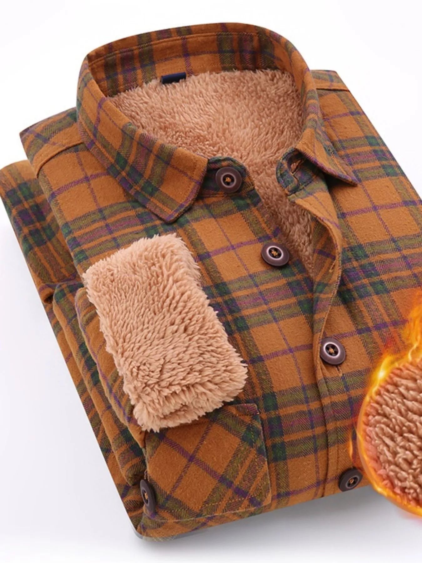Men's Plus Size Casual Plaid Button Up Shirt