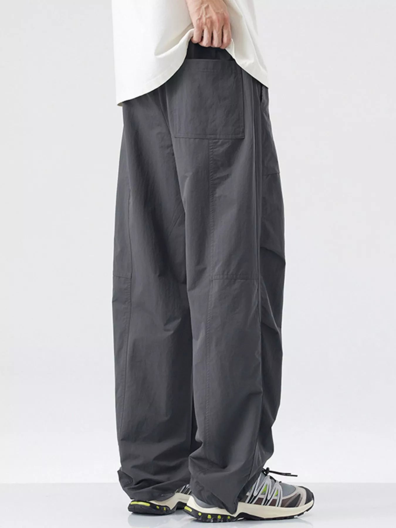 Men's Loose-Fit Drawstring Wide Leg Pants