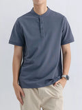 Men's Plus Size Button Detail Short Sleeve T-Shirt