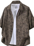 Men's Plus Size Button Up Short Sleeve Shirt