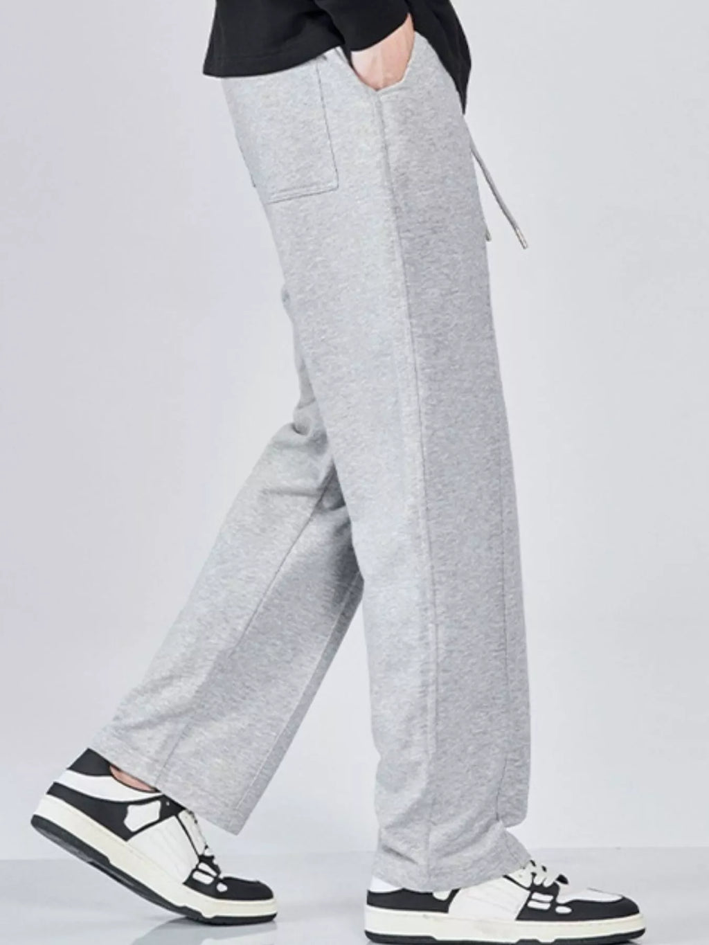 Men's Full Size Casual Drawstring Wide Leg Sweatpants Plus Size