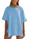 Oversized Round Neck Drop-Shoulder T-Shirt
