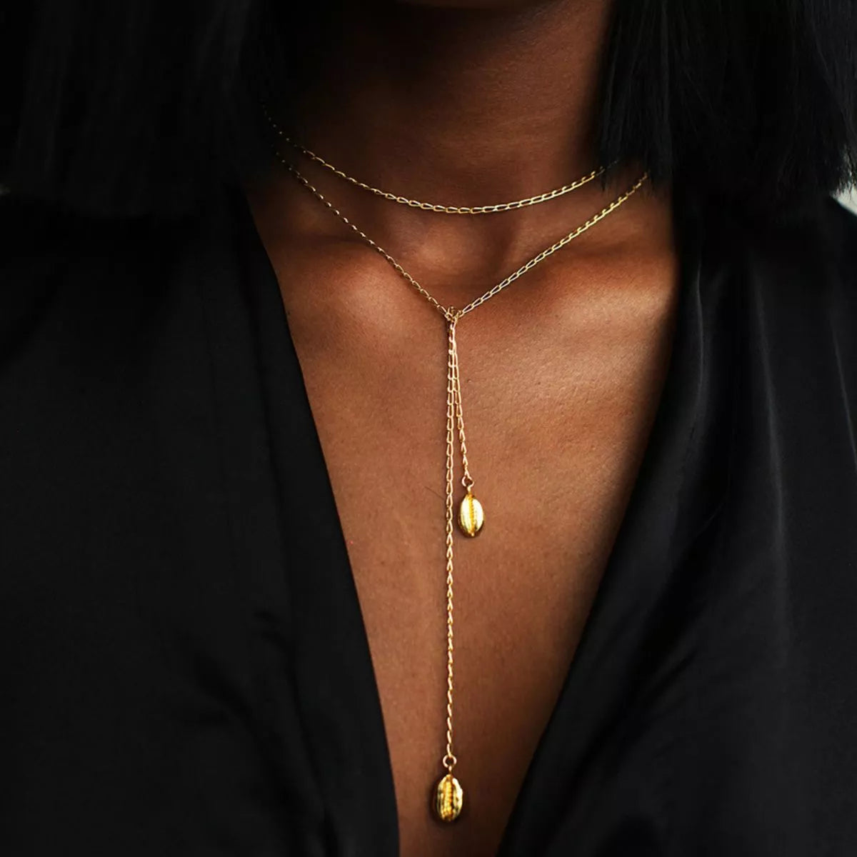18K Gold-Plated Y-Shaped Necklace