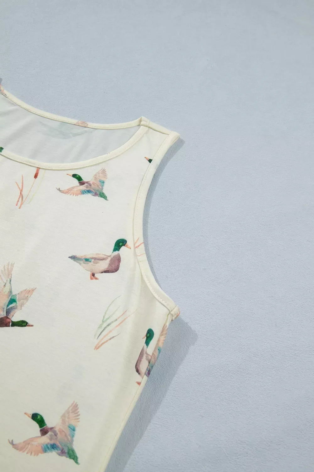 Mallard Print Western Style Tank Top