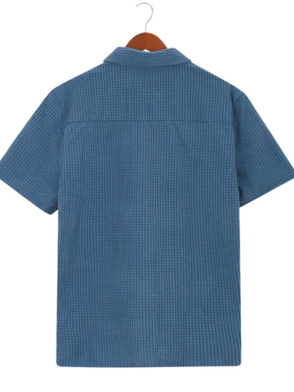 Men's Full Size Button Detail Short Sleeve Polo Plus Size