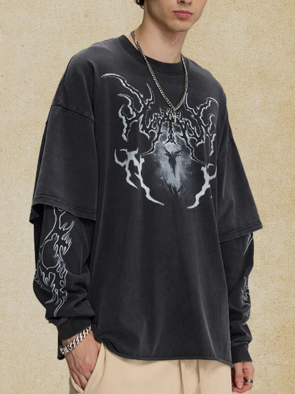 Men's Round Neck Graphic T-Shirt