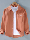 Men's Plus Size Button Up Long Sleeve Shirt