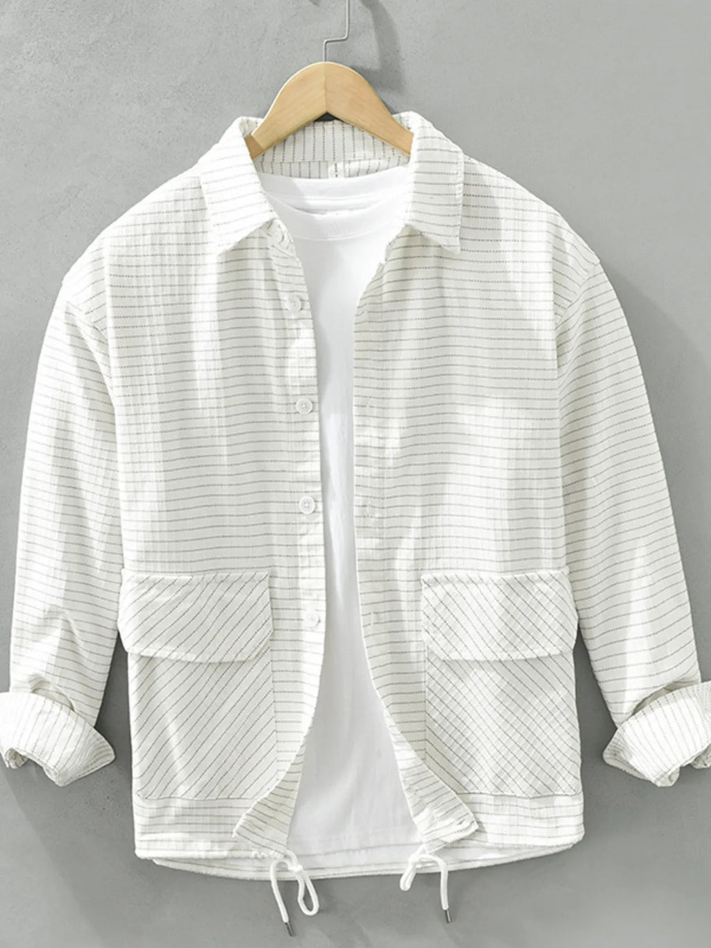 Men's Plus Size Button Up Long Sleeve Shirt
