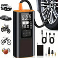 Portable Tire Inflator Air Compressor – 150 PSI Digital Air Pump with Light for Car, Bike & Motorcycle