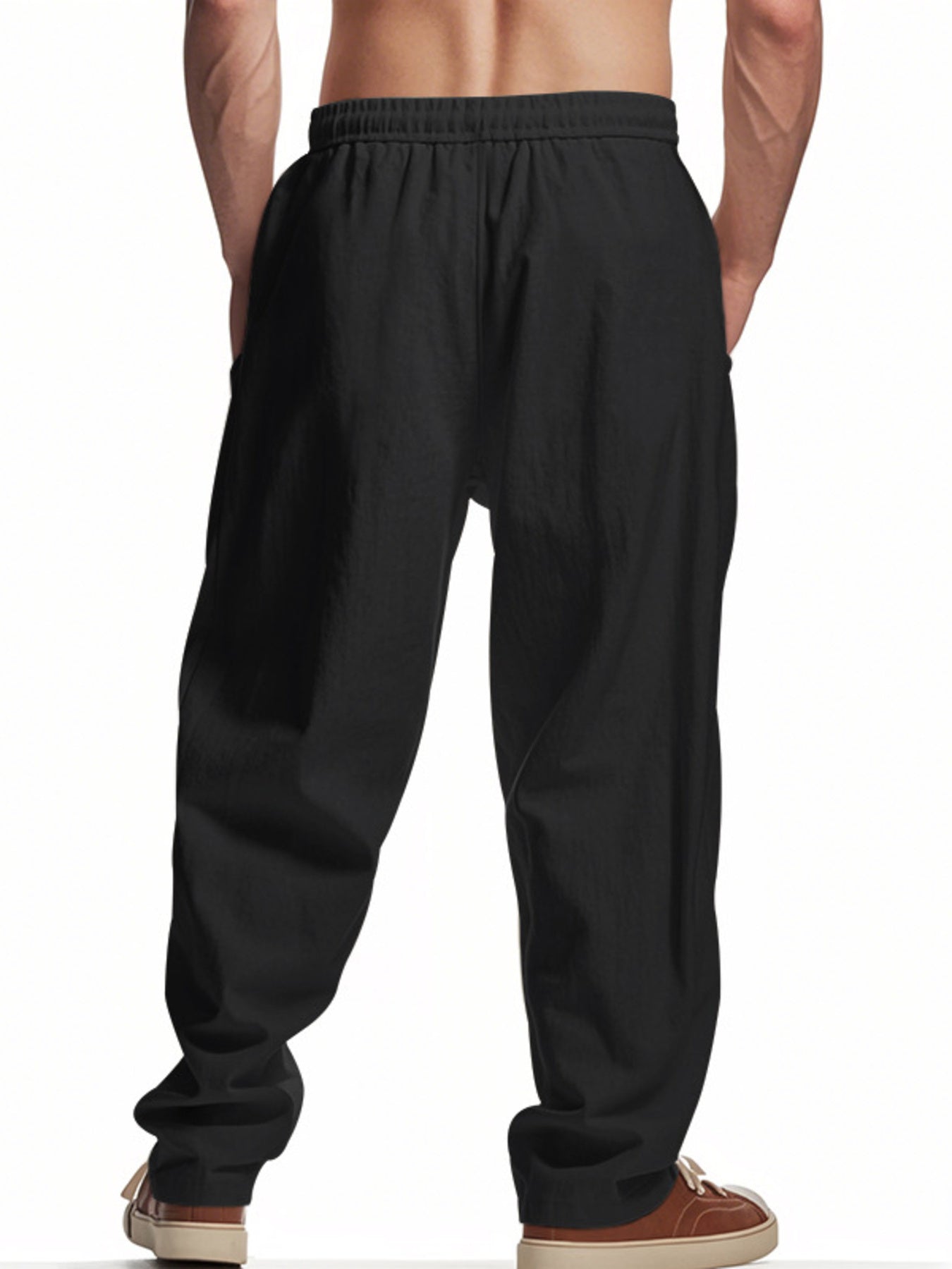 Men's Full Size Drawstring Letter Casual Pants Plus Size
