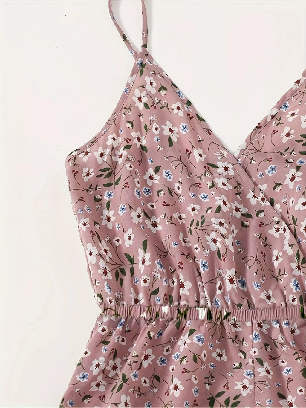 Floral Print Spaghetti Strap Romper