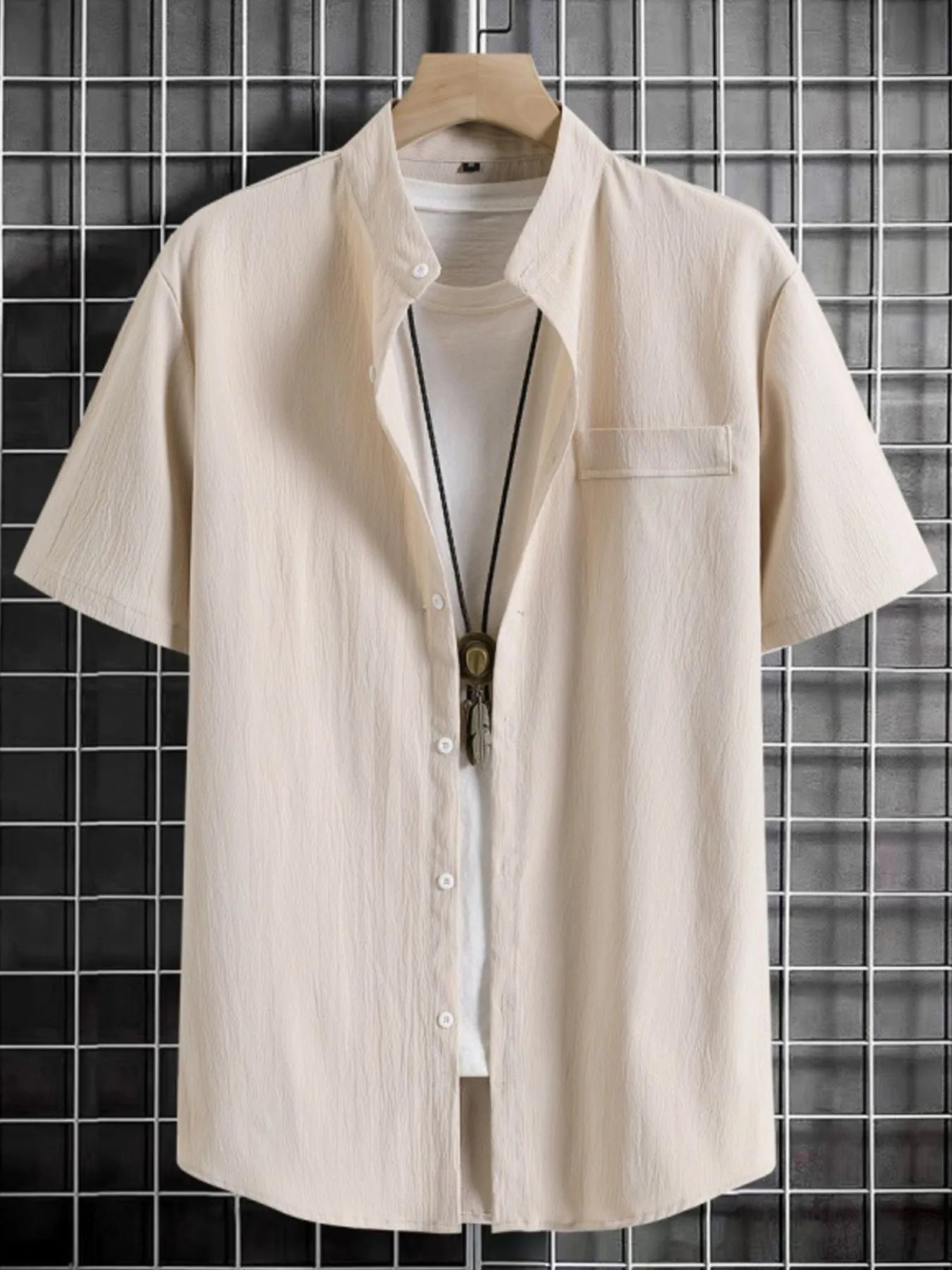 Men's Button Up Short Sleeve Shirt