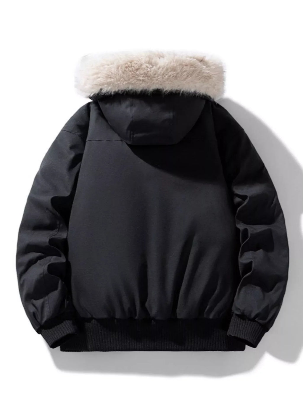 Men's Plus Size Fur Hooded Warm Padded Coat