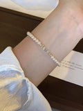 18K Gold-Plated Pearl Bracelet