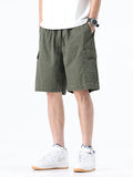 Men's Plus Size Drawstring Wide Leg Shorts
