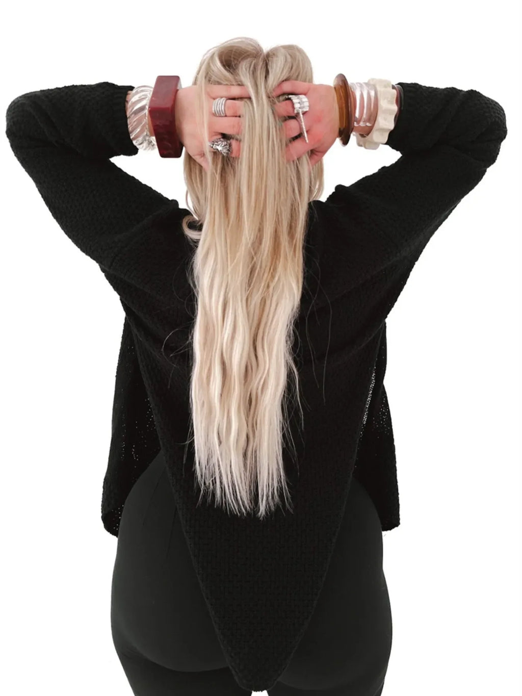 Oversized Knit Cardigan with Open Front Design