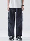 Men's Drawstring Wide Leg Cargo Pants