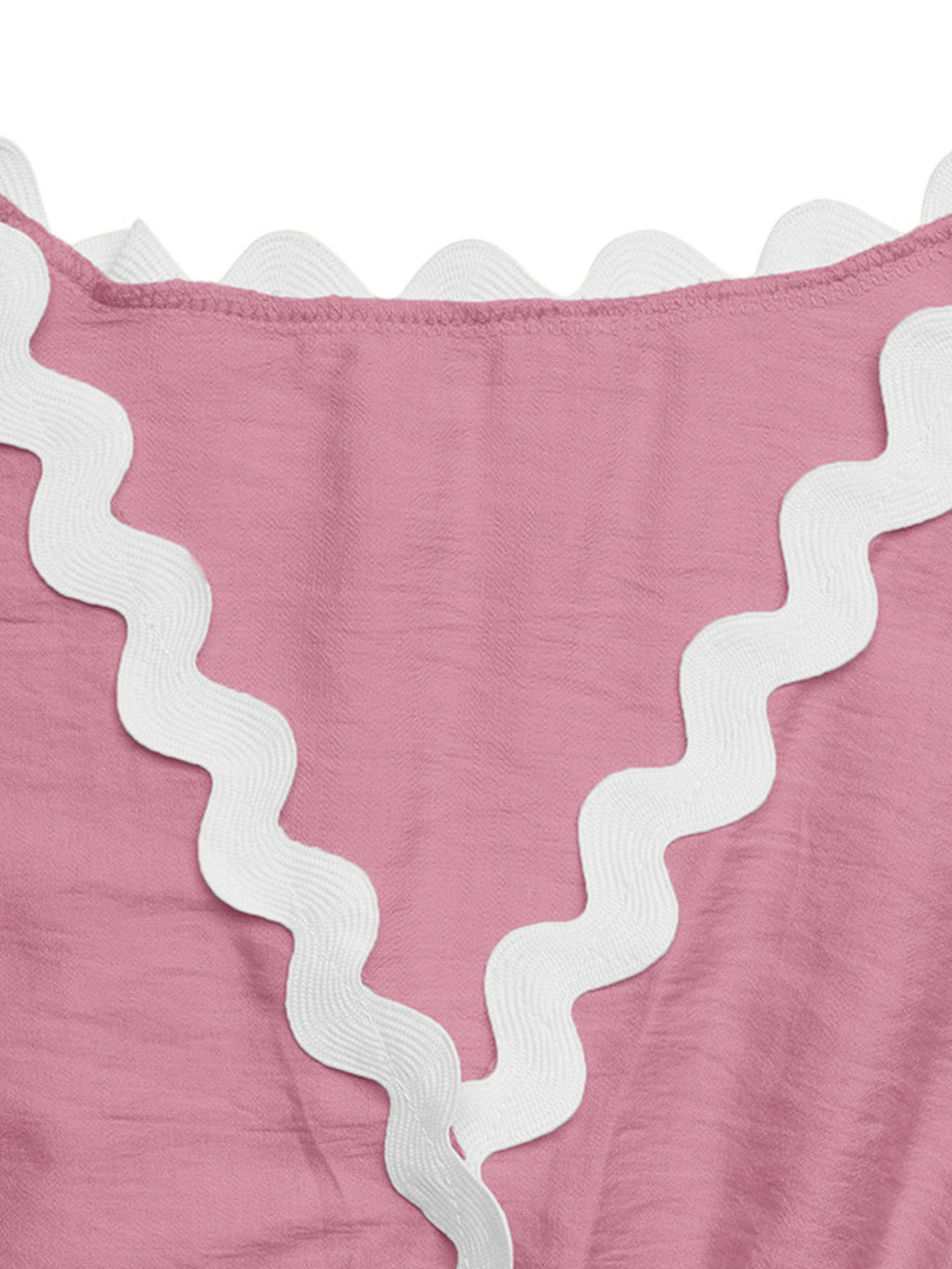 Scalloped Trim Wrap Romper