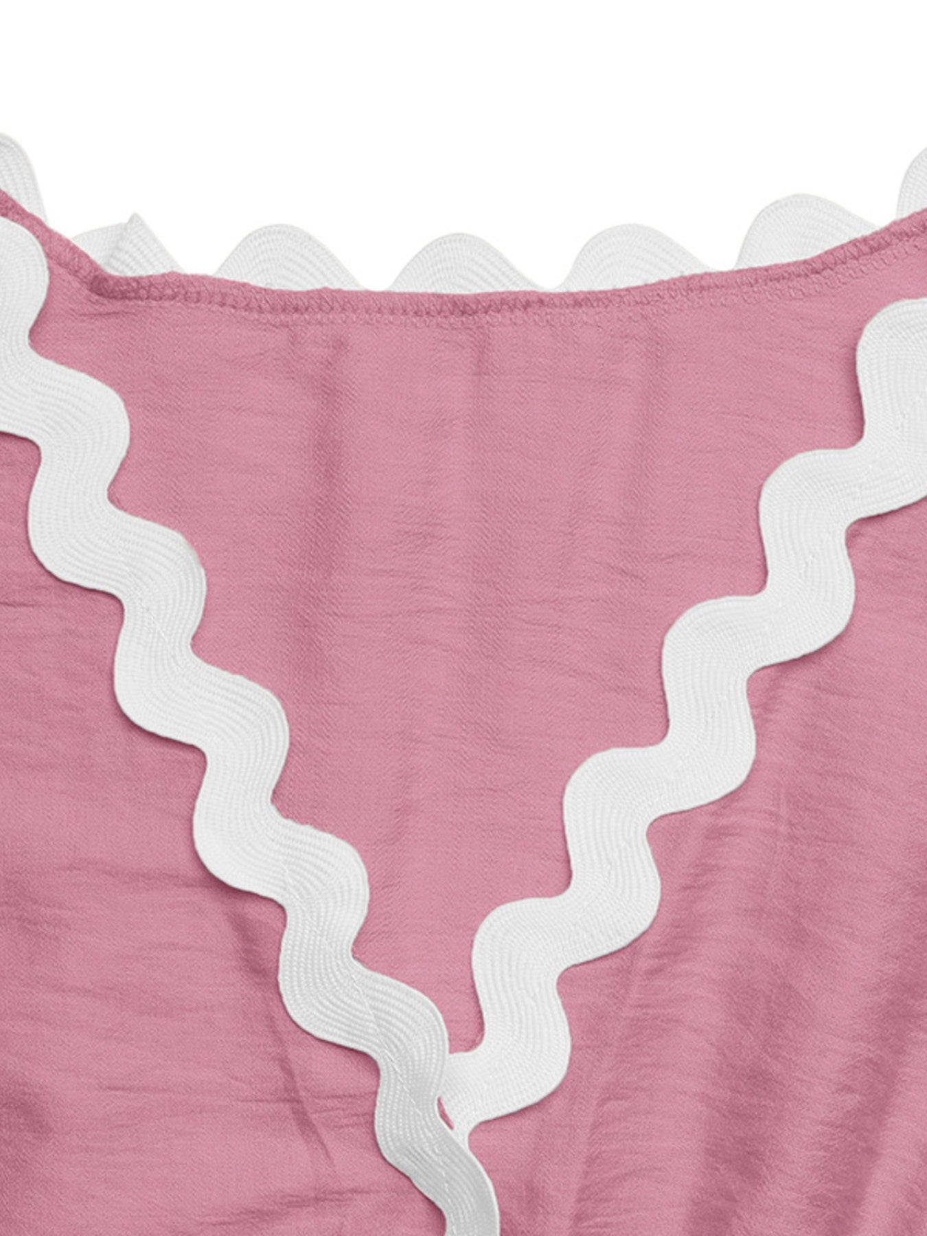 Scalloped Trim Wrap Romper