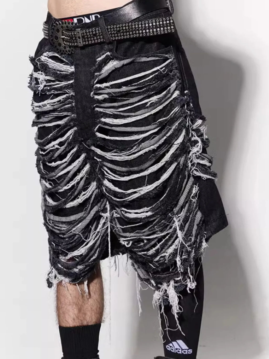 Men's Frayed Hem Denim Shorts