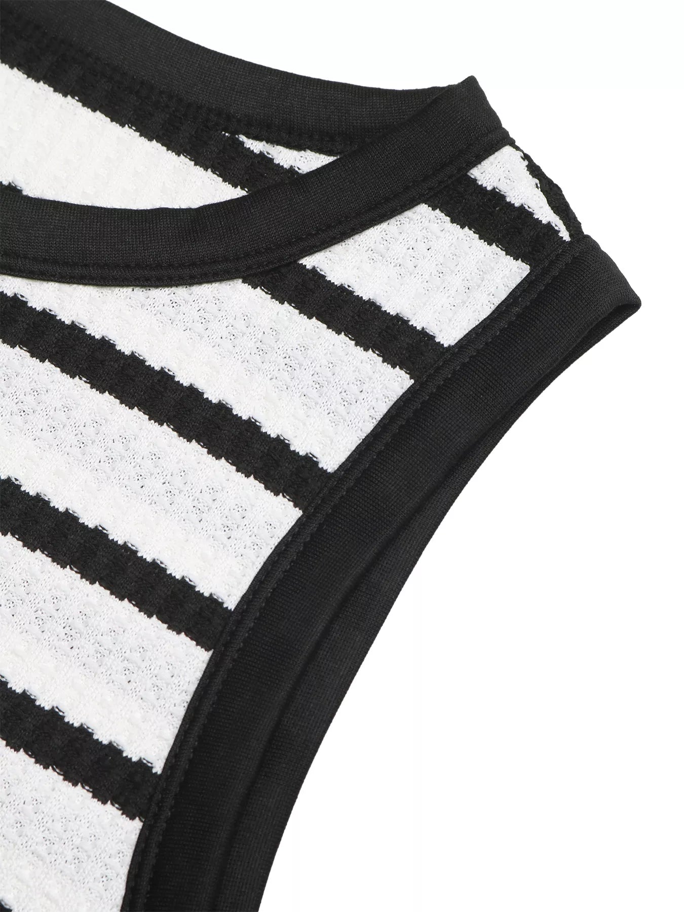 Sleeveless Striped Bodycon Midi Dress