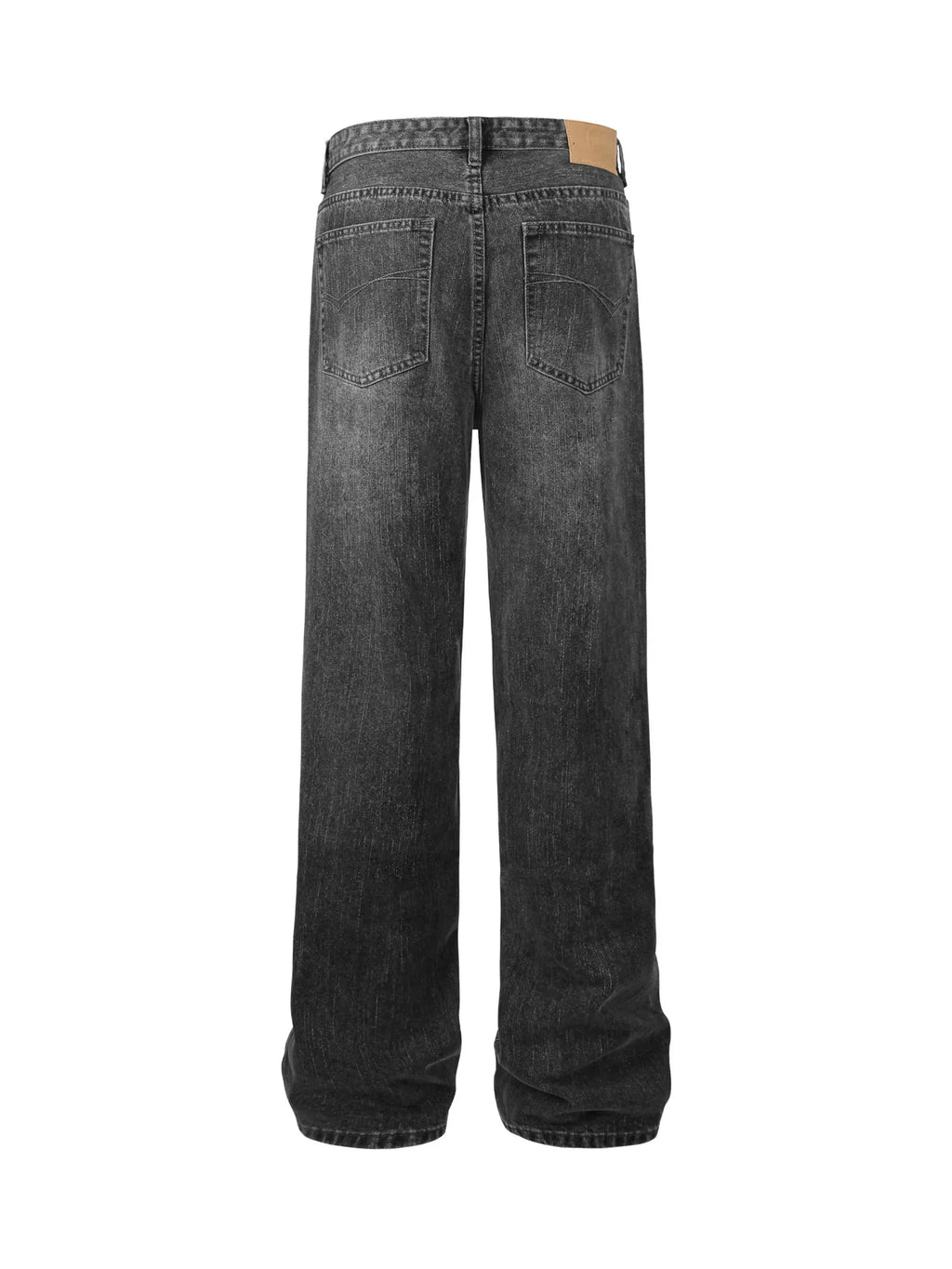 Men's Washed Wide Leg Jeans