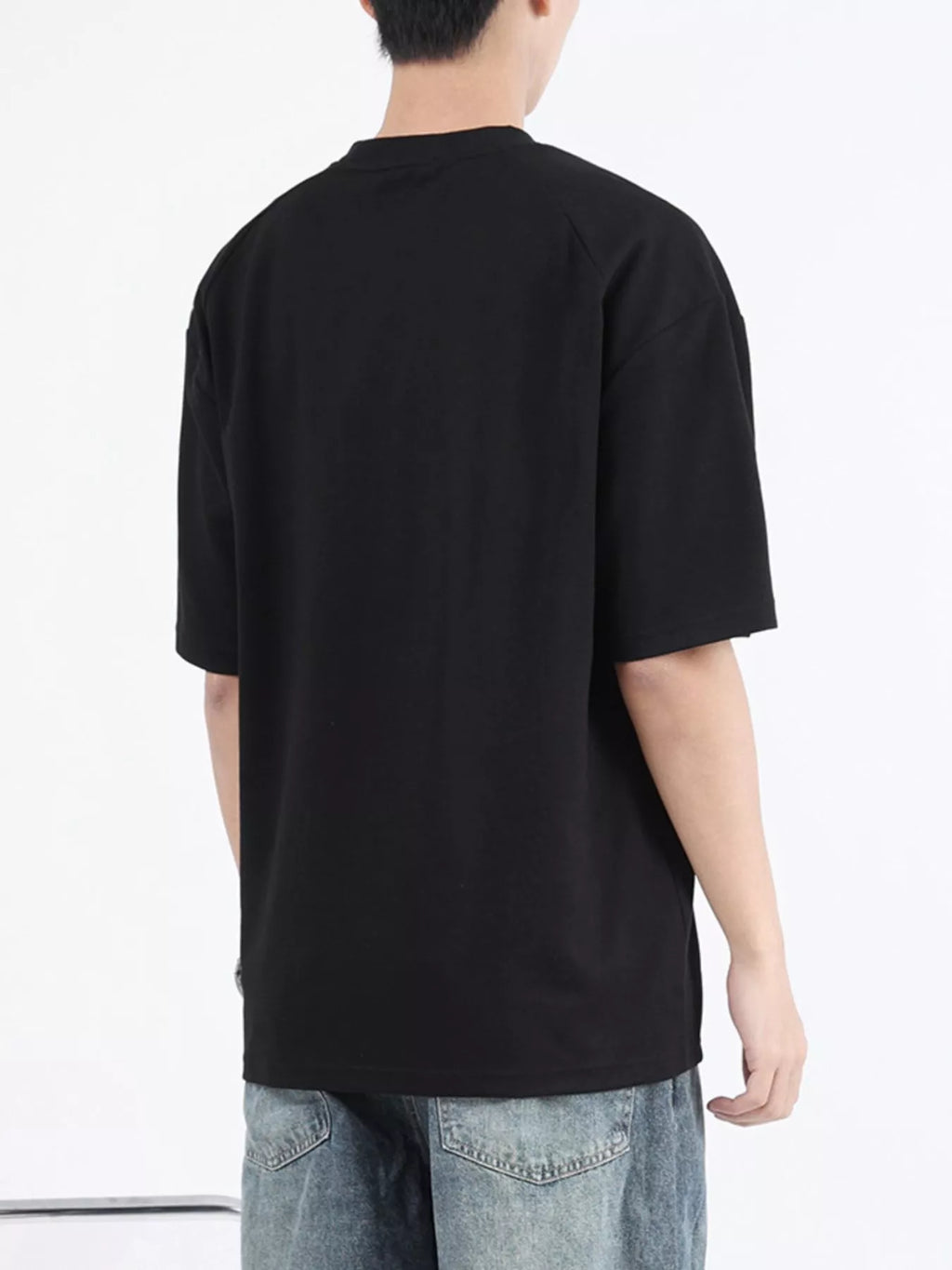 Men's Plus Size Round Neck Relaxed-Fit T-Shirt