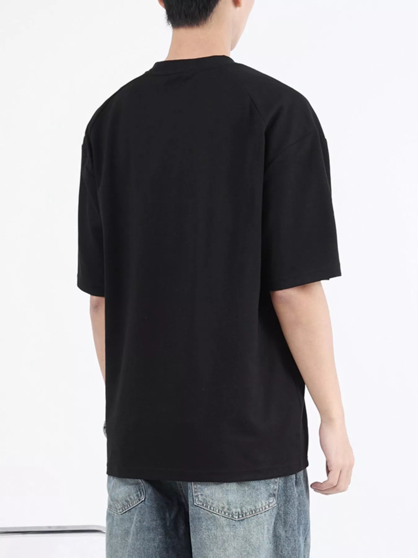 Men's Plus Size Round Neck Relaxed-Fit T-Shirt