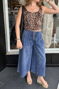 High-Waisted Wide Leg Button-Fly Jeans