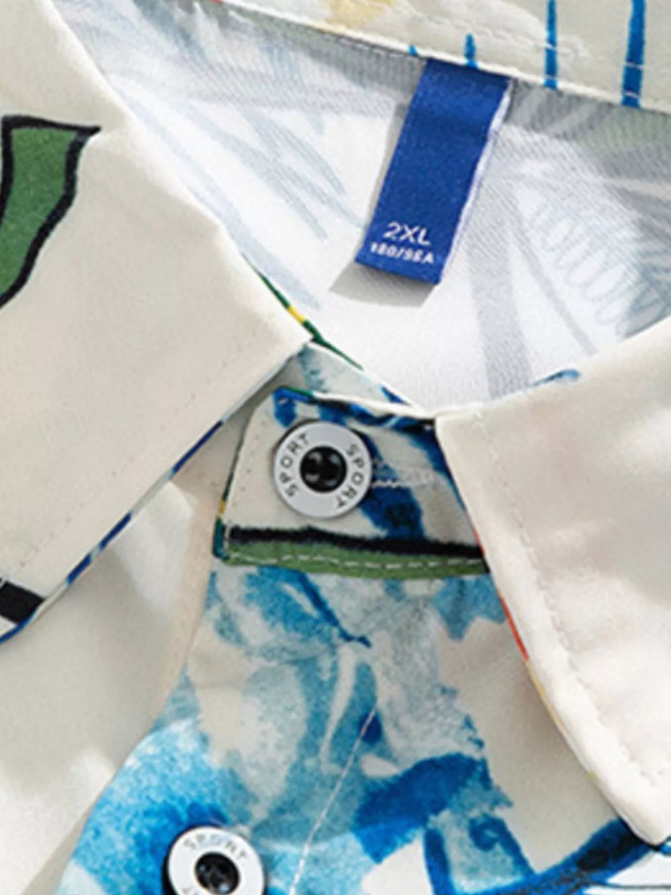 Men's Plus Size Tropical Print Short Sleeve Button-Up Shirt