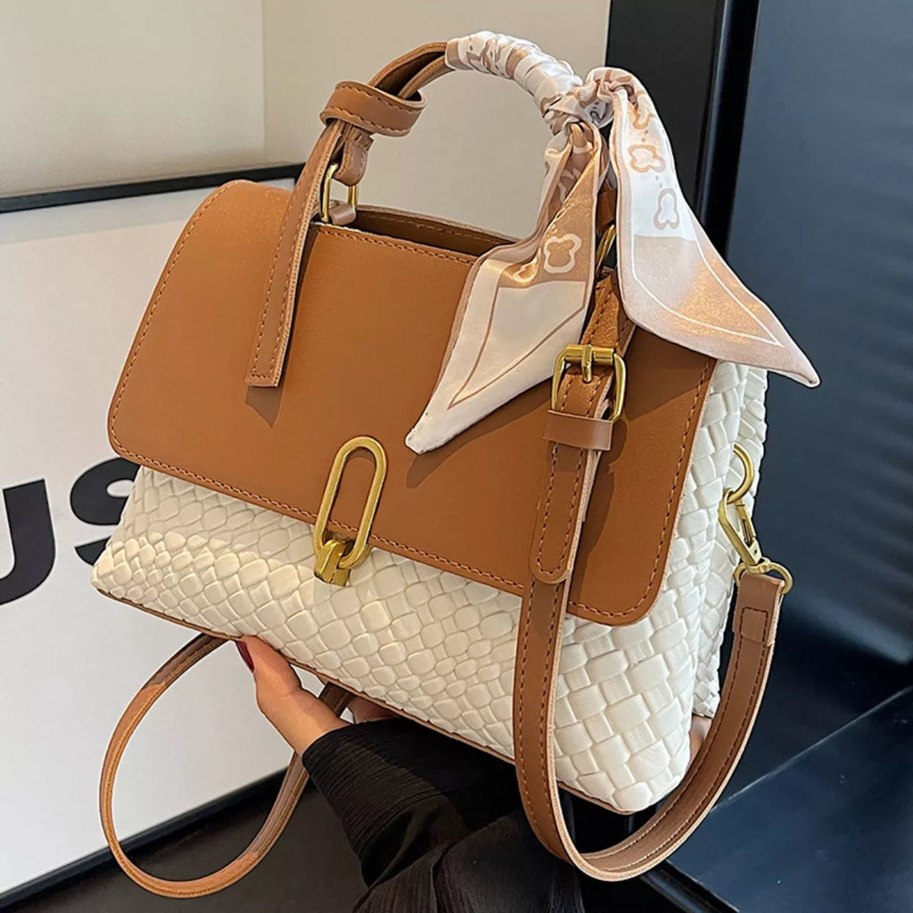 Textured Flap Crossbody Bag