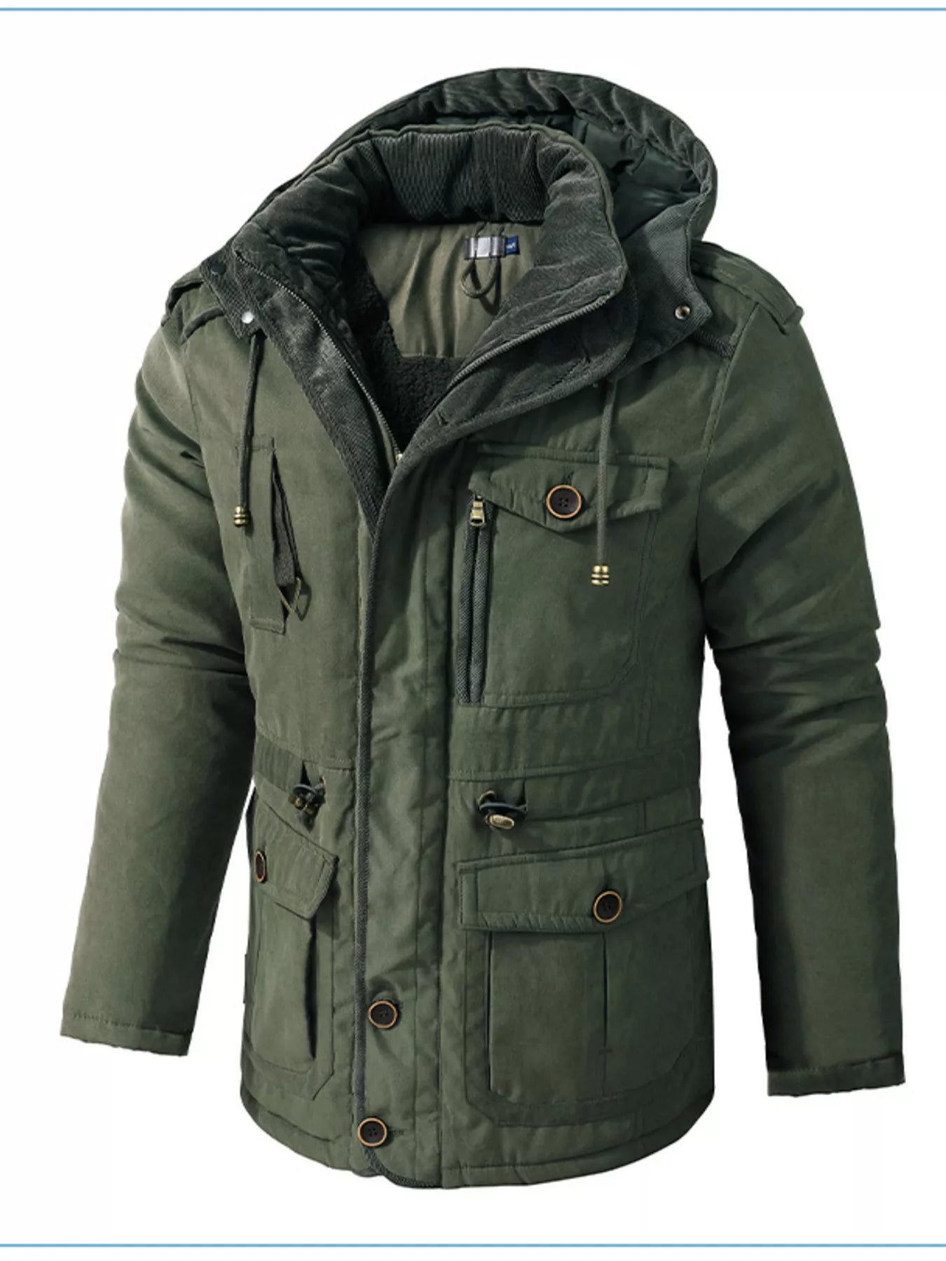Men's Winter Hooded Zip Up Jacket