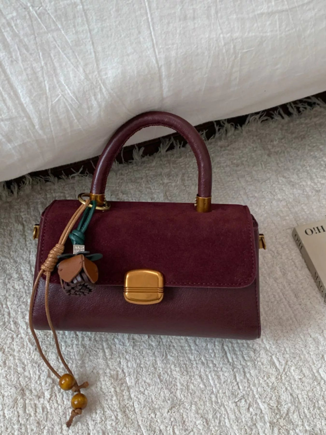 Flap Crossbody Bag with Charm