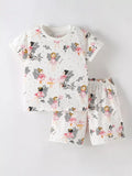 Children's Fairy Print Short Sleeve Tee and Shorts Set