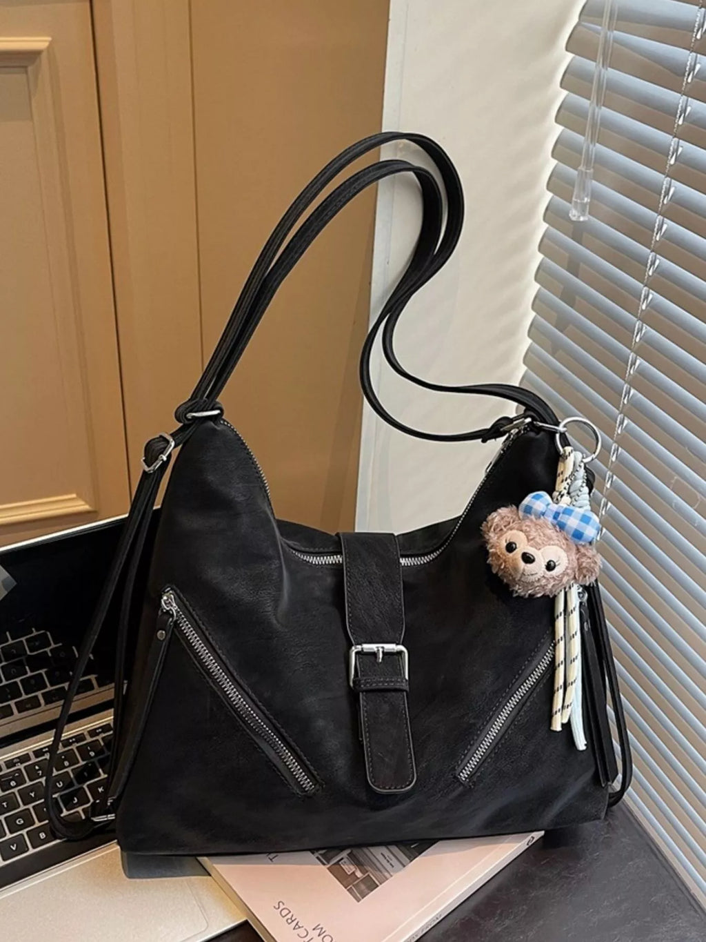Convertible Buckle Shoulder Bag