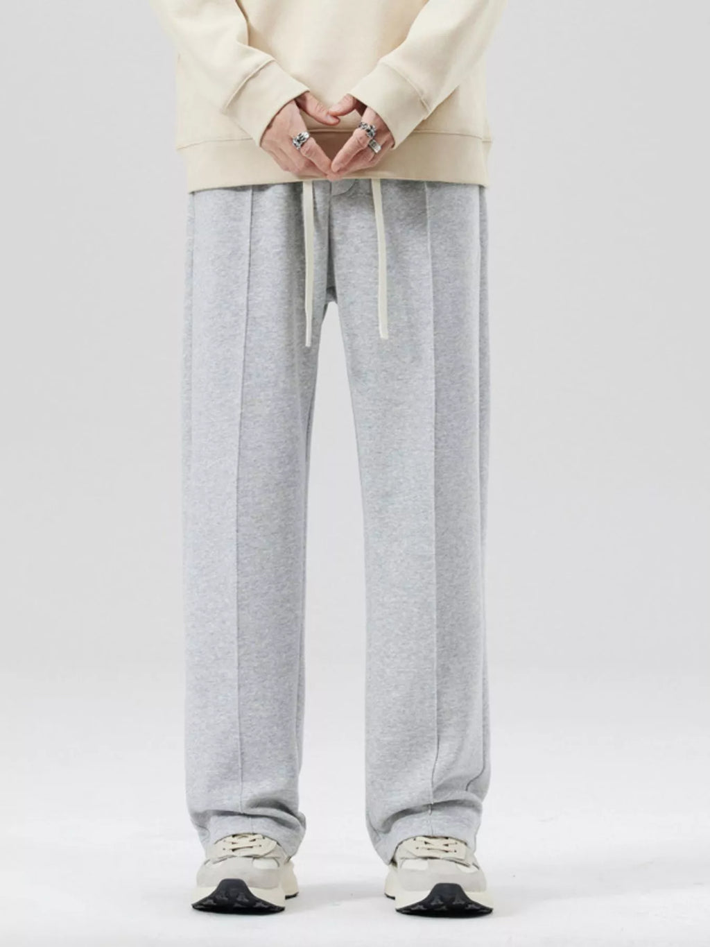 Men's Plus Size Drawstring Wide Leg Pants