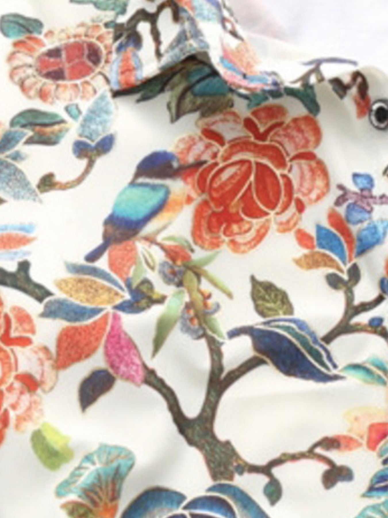 Men's Plus Size Floral Print Short Sleeve Button-Down Shirt