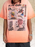 Men's Graphic Round Neck Streetwear T-Shirt